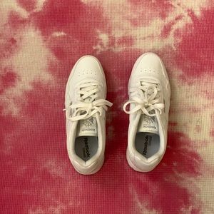 Super cute white Reebok size 6.5 platform sneakers